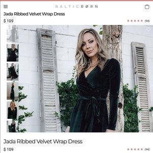 NWT baltic born Jada velvet wrap dress